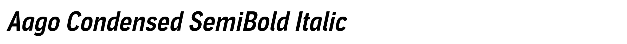 Aago Condensed SemiBold Italic image